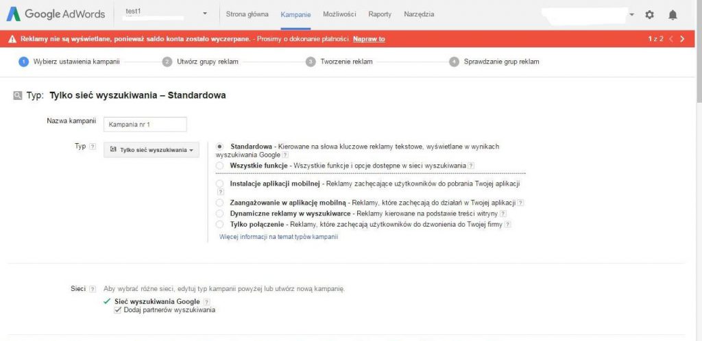AdWords od podstaw: Kampania w wyszukiwarce, Komerso.pl