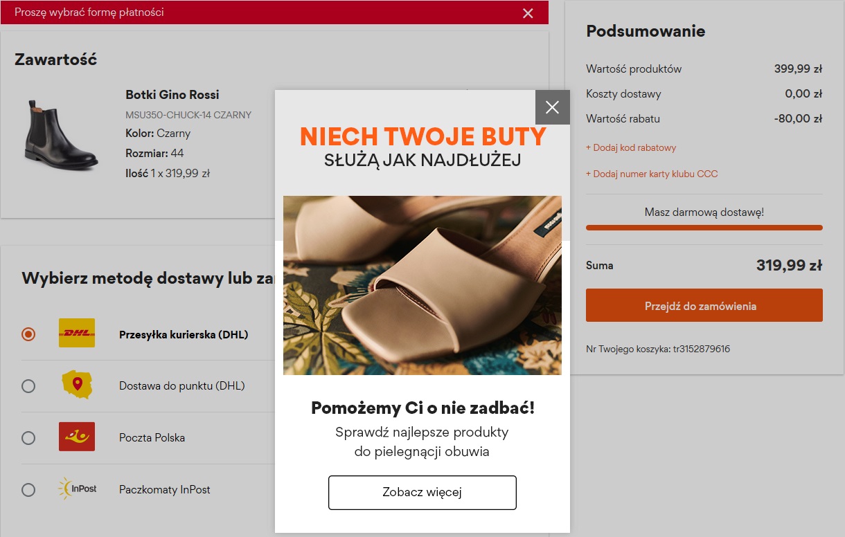 7 sposobów na zwiększanie zawartości koszyka i wartości transakcji, Komerso.pl