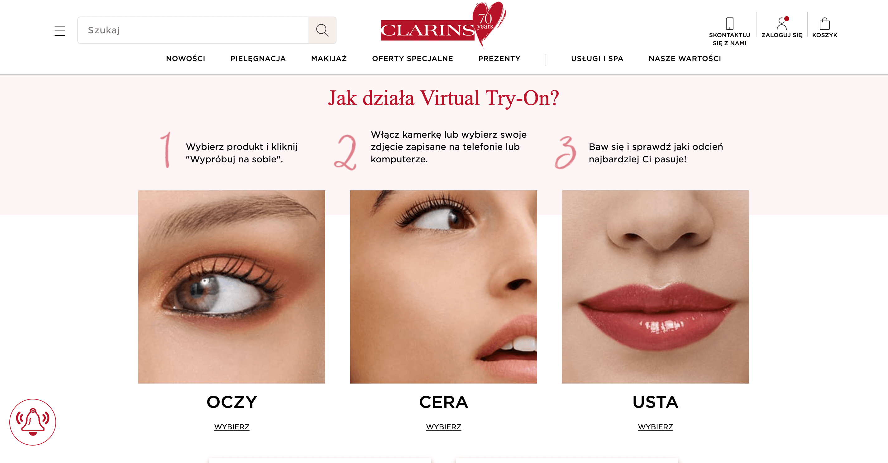 Clarinis Virtual try on